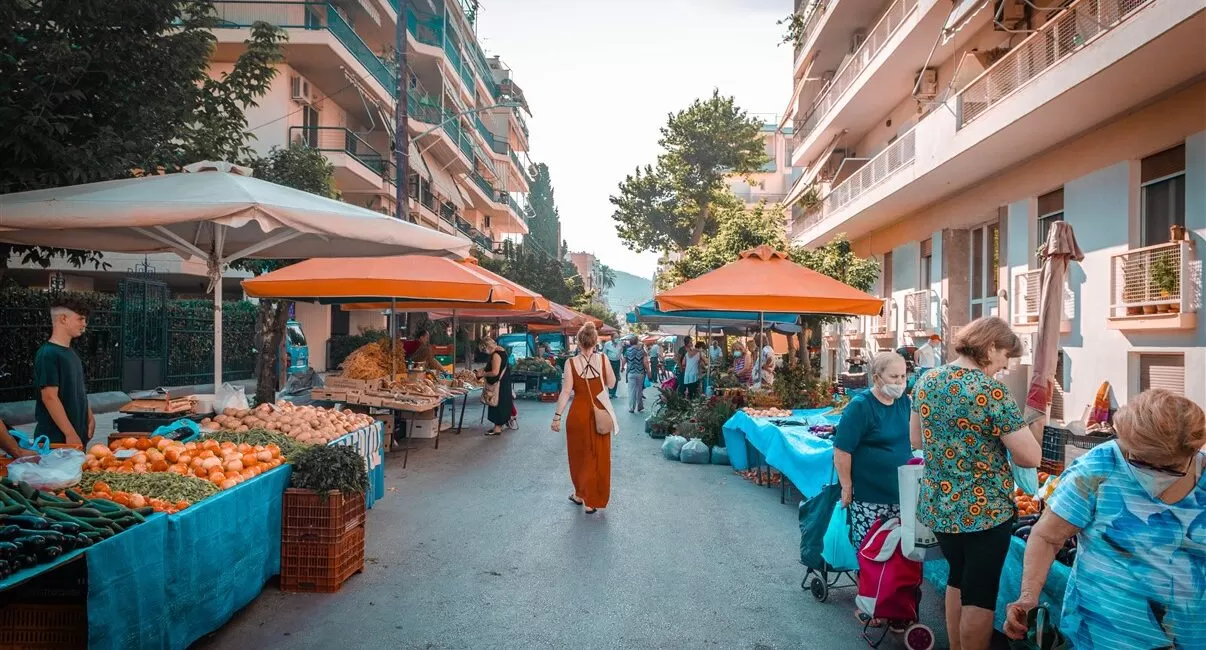 Local Market, Volos, Thessaly, Greece