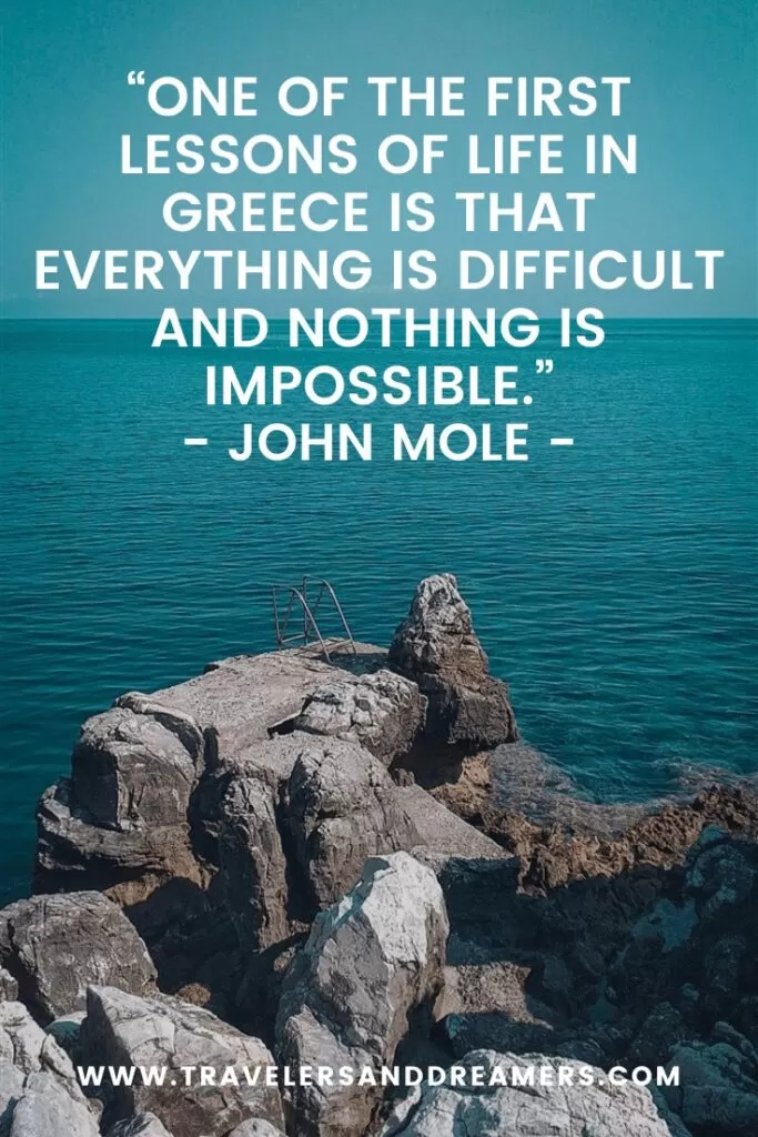 Quote about Greece (John Mole)