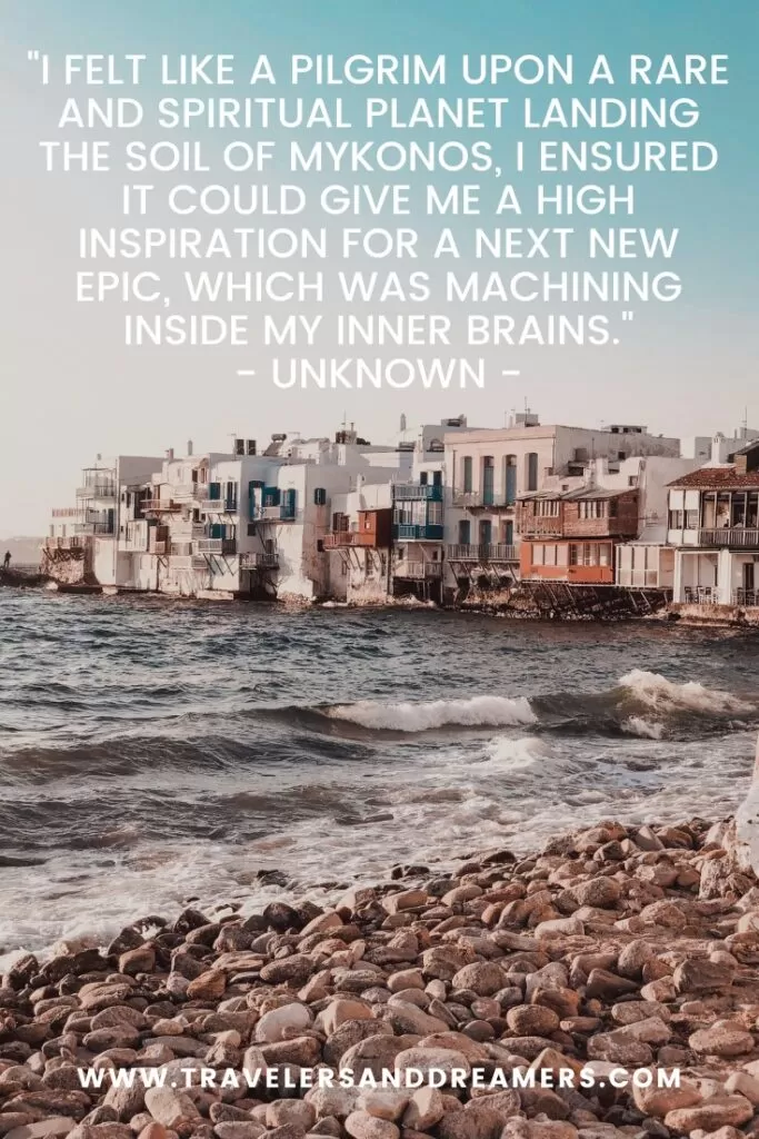 Quote about Mykonos Greece