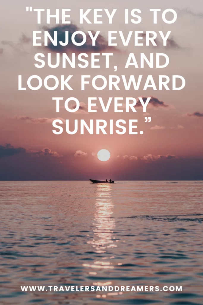 sunrise caption with boat on sea