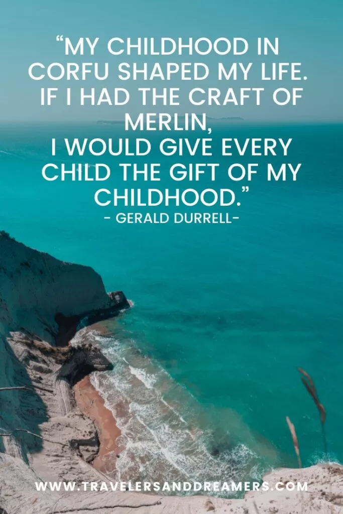 Greece quote about Corfu from Gerald Durrell
