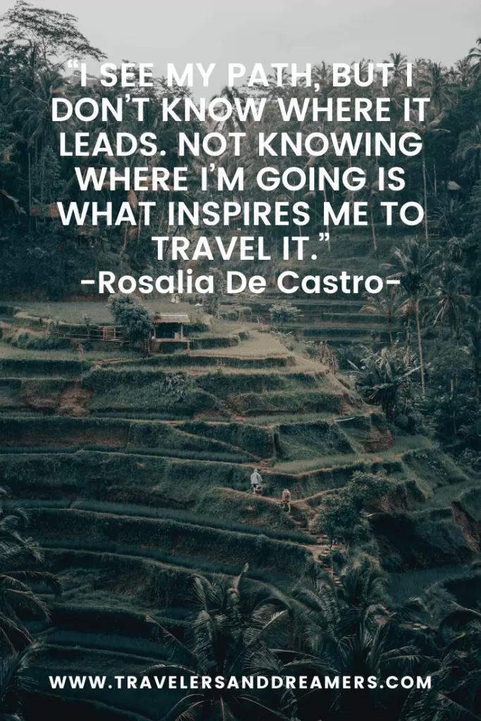 Quotes about backpacking: Rosalia De Castro