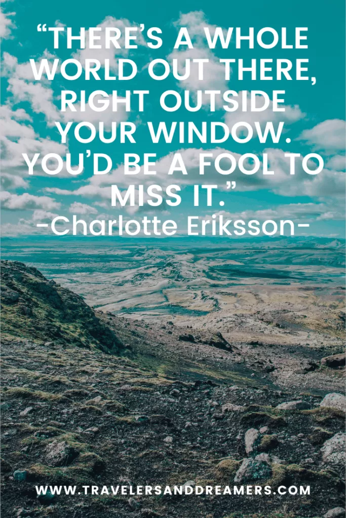 Backpacking quotes: Charlotte Eriksson