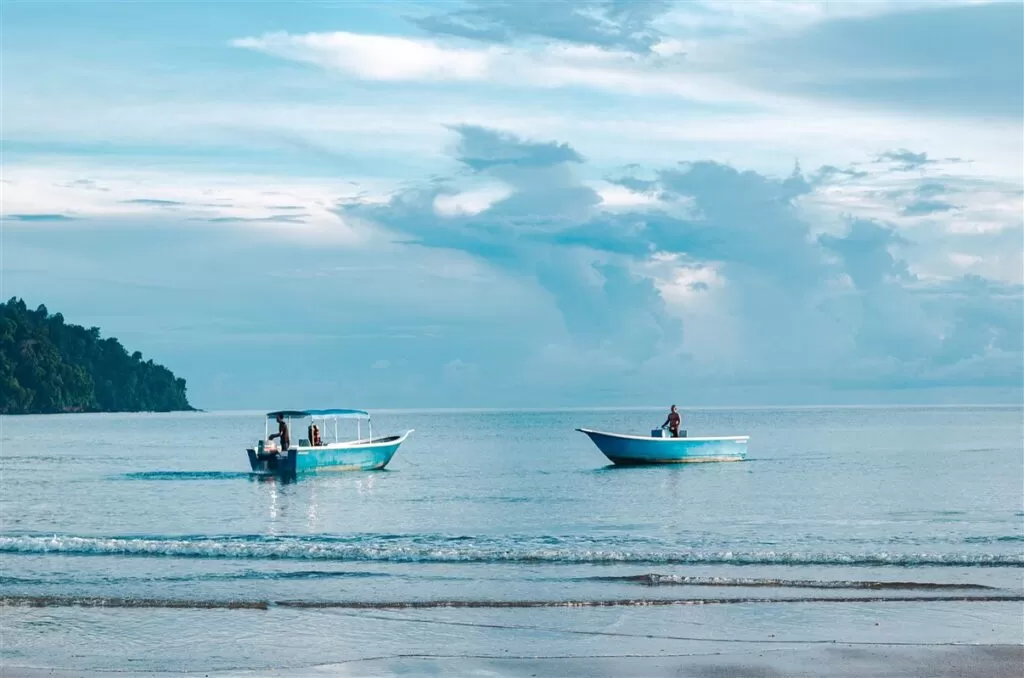 Boats near Tanjung Datu National Park