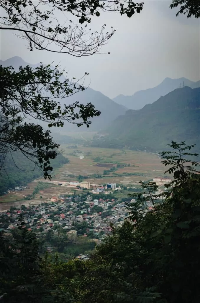 view from the top of Chieu Cave, Mai Chau