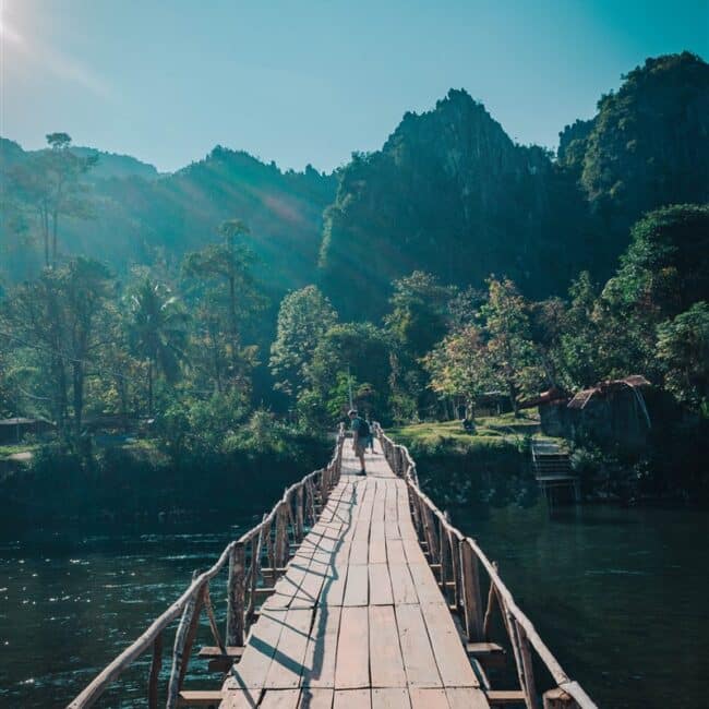 Bridge Tham Chang Cave, Vang vieng, Laos