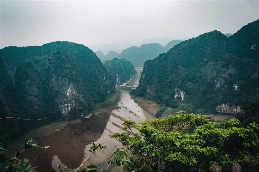 View to the river from Dragon viewpoint, Ninh Binh Vietnam