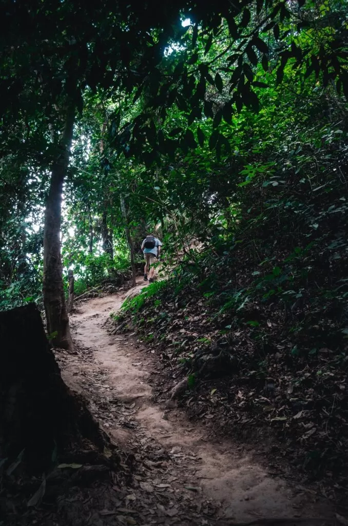 Hiking trails in Kuang Si forest, Laos