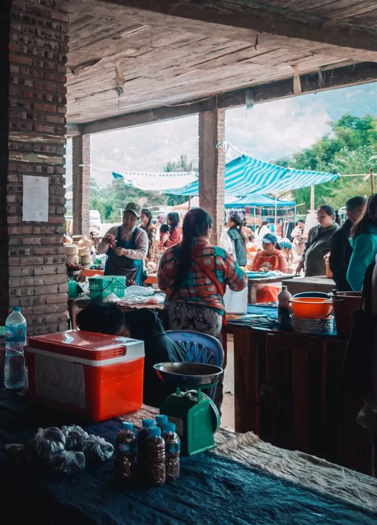 Morning market, Nong Khiaw, Laos