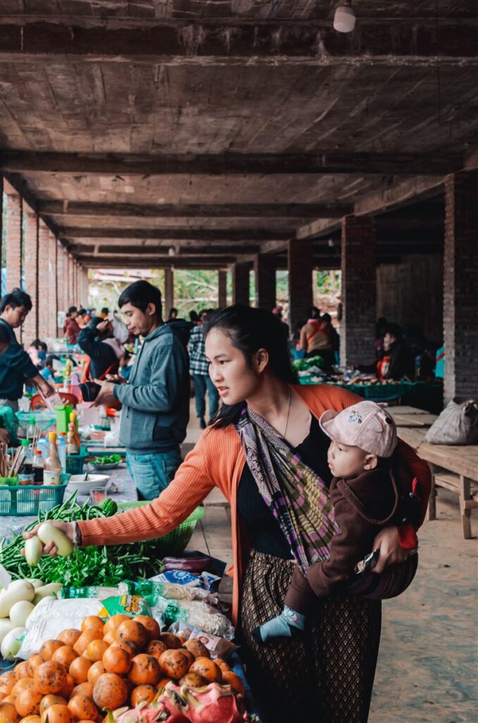 Morning market, Nong Khiaw, Laos