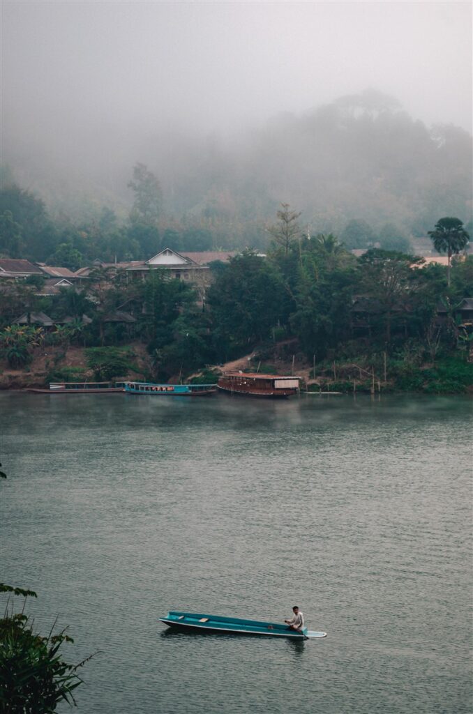 Local boat on the Nam Ou river, Nong Khiaw, Laos