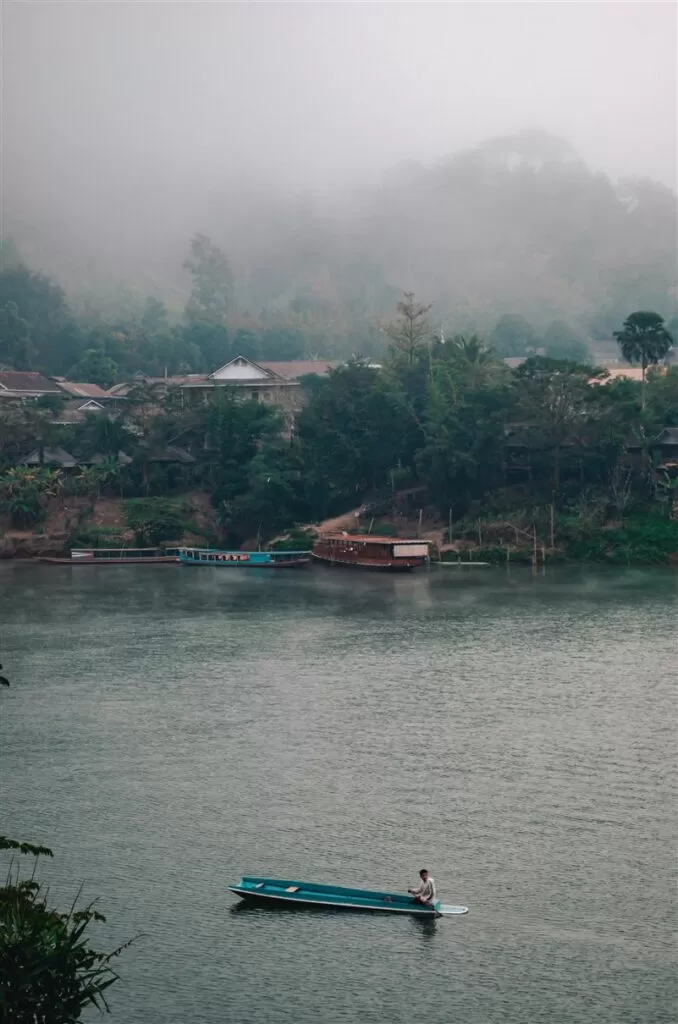 Local boat on the Nam Ou river, Nong Khiaw, Laos
