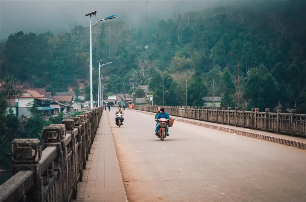 Nong Khiaw bridge, Laos