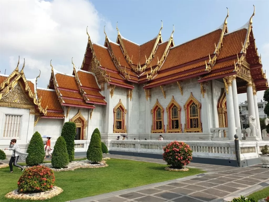 Marble temple, Bangkok, Thailand: one of the most beautiful temples in Southeast Asia