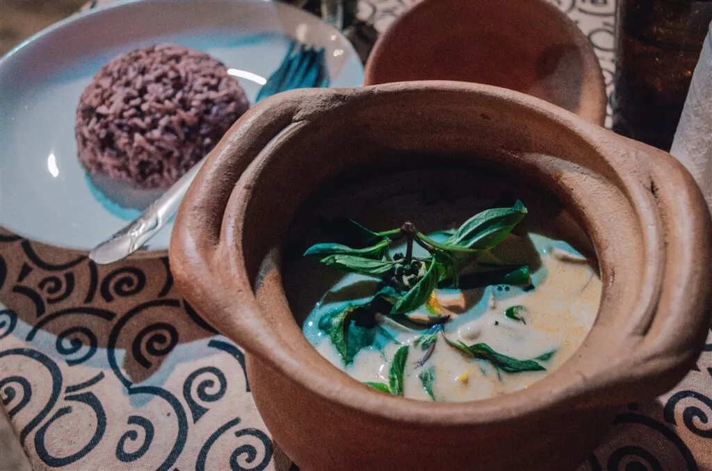 Vegan Tom Yum soup in Thailand