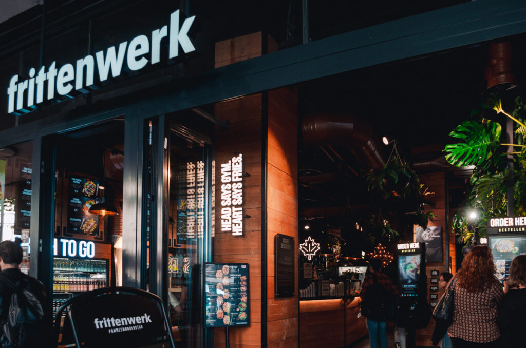 Frittenwerk, good place for fries in Hamburg. This is a photo of the exterior.