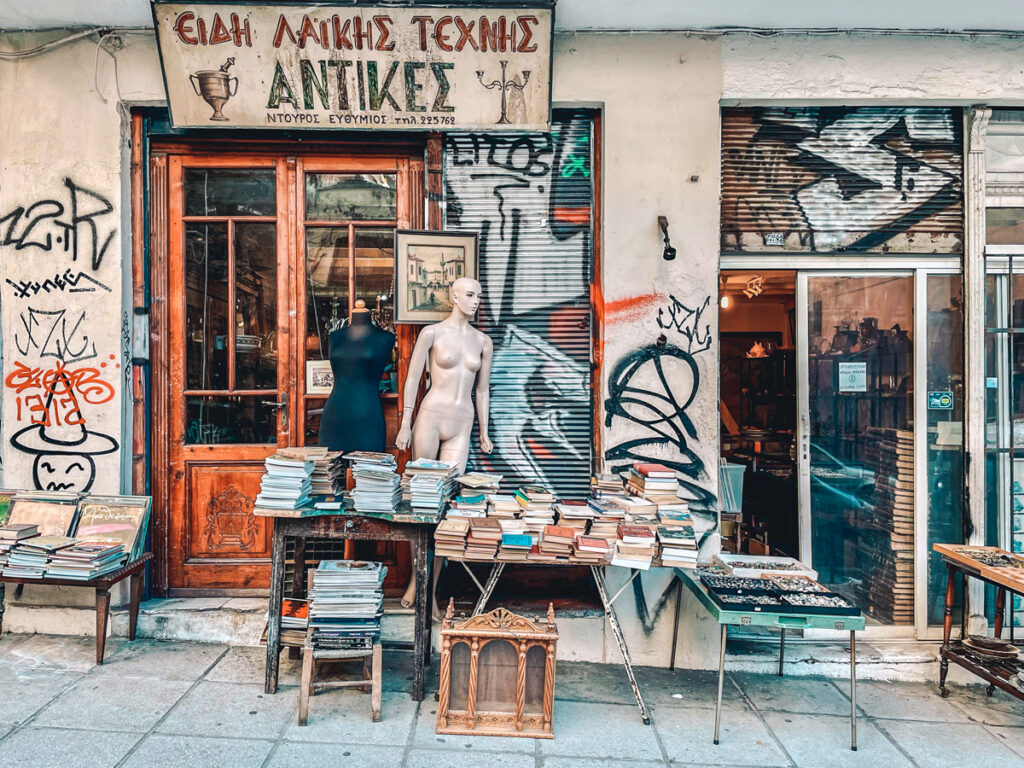 Antique shop in Thessaloniki, Greece