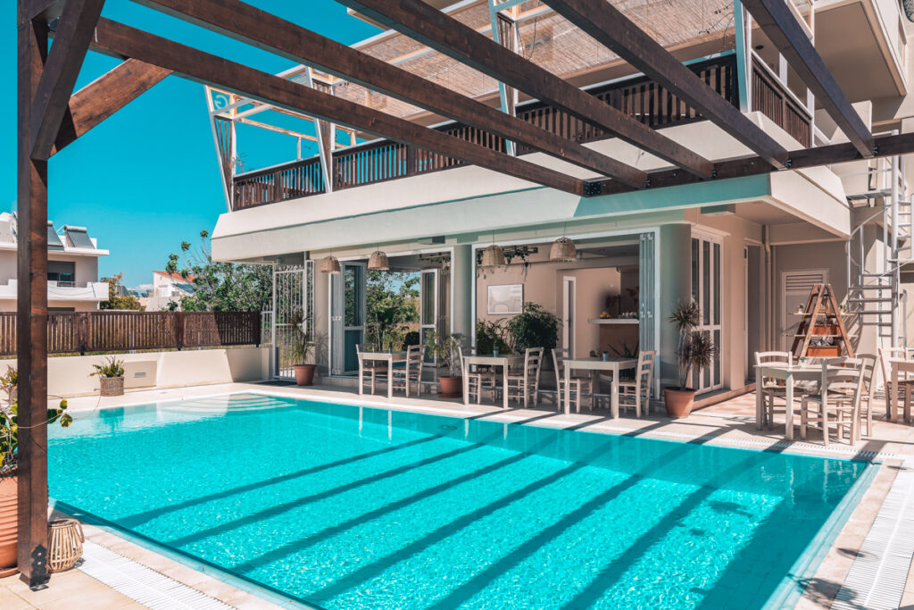 Goji vegan hotel, Rhodes, Greece: Swimming pool