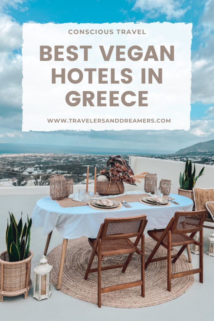 Best vegan hotels in Greece: pinterest pin