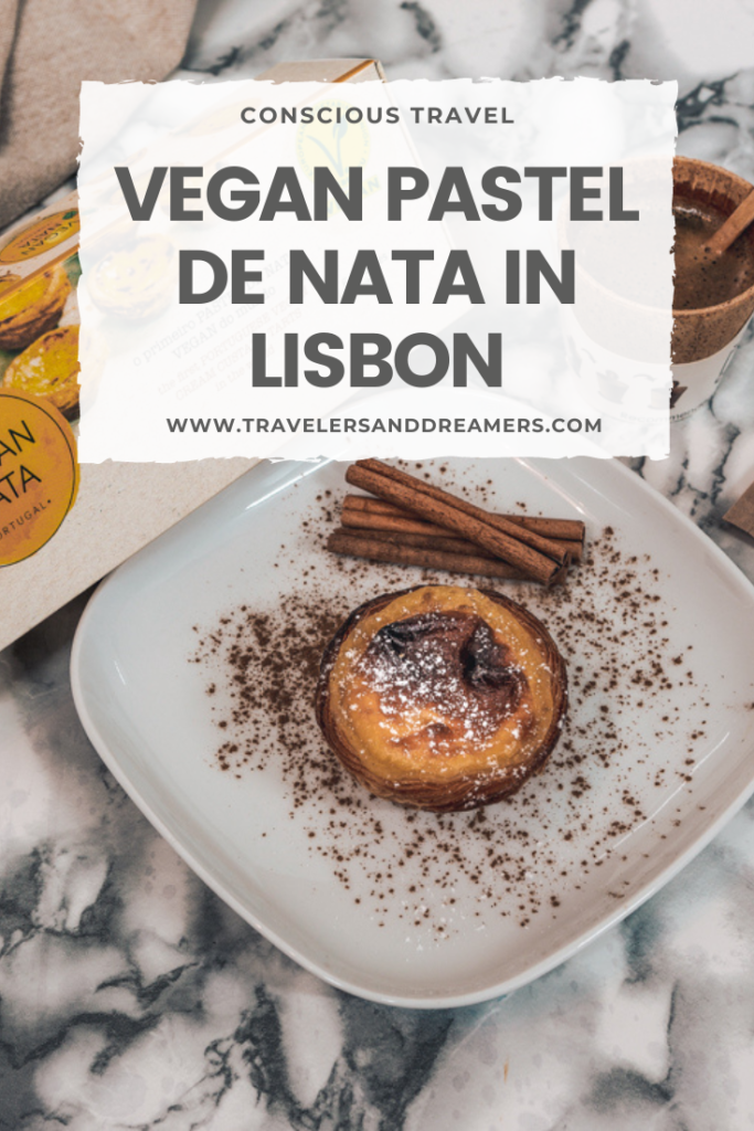 3 Best Places for Vegan Pastel de Nata in Lisbon: this is a Pinterest Pin