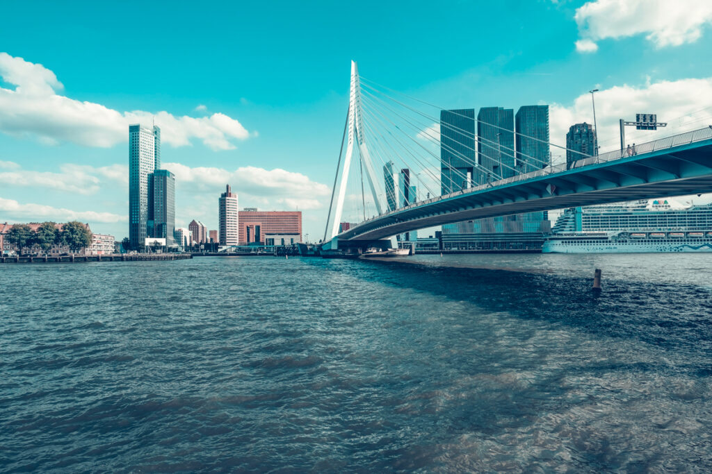 Erasmus Bridge in Rotterdam, The Netherlands