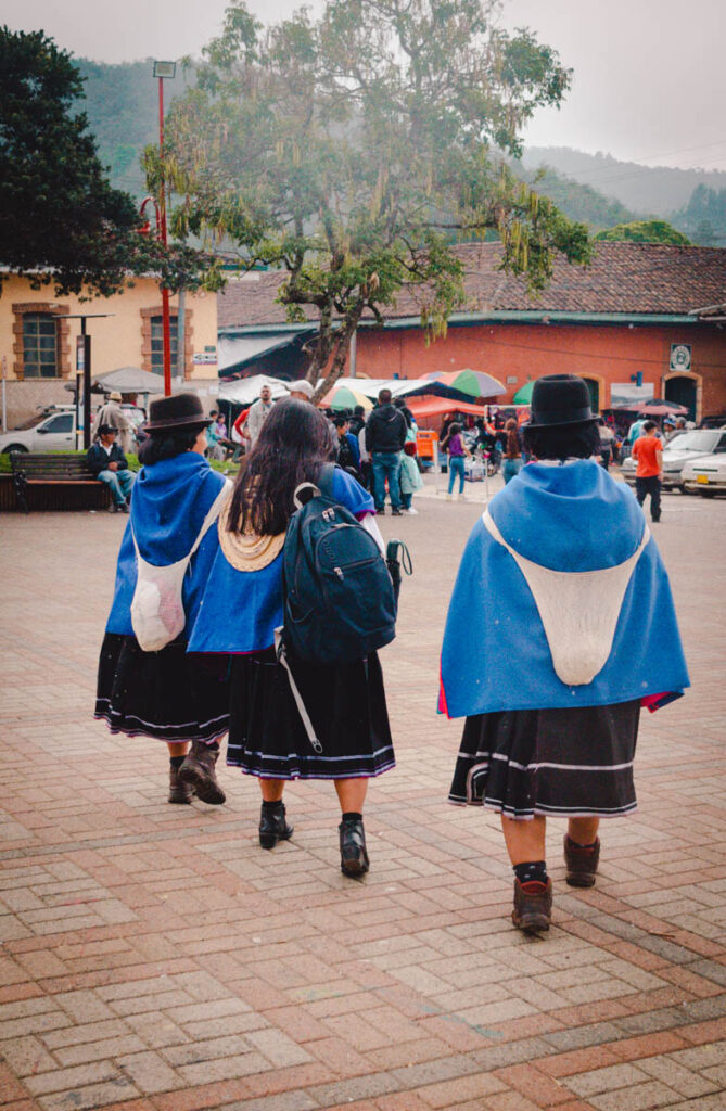 Guambino girls in Silvia, Colombia