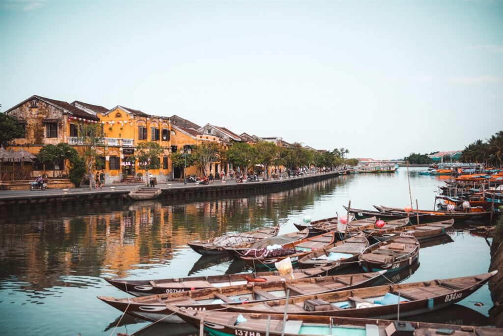 Hoi An, Vietnam- river views and boats